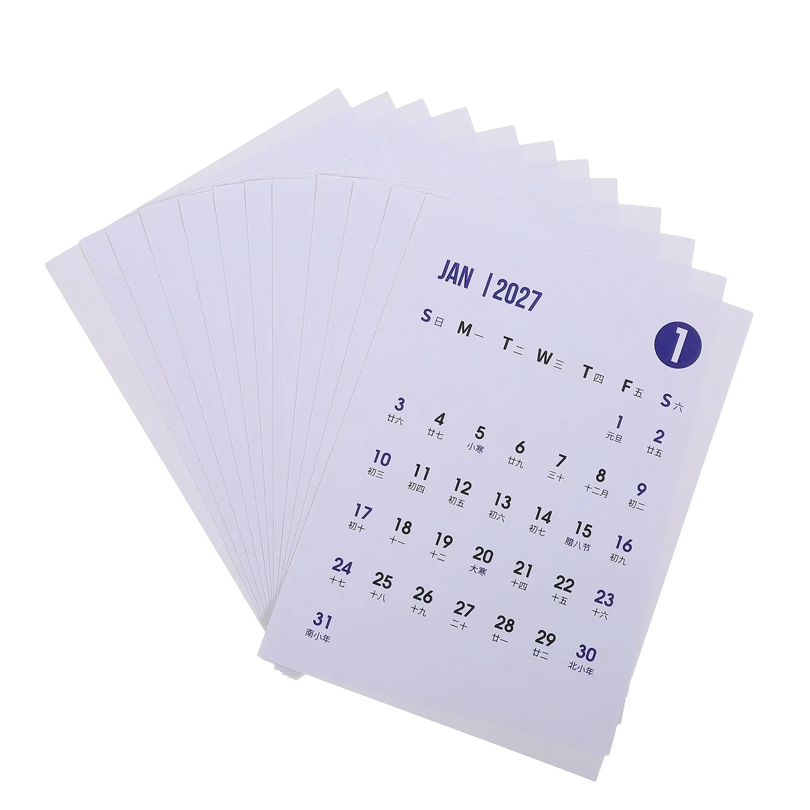 1Set 2027 Monthly Planner Stickers Adhesive Calendar Labels Tabs for Journals Notebooks Desk Organizing Scheduling