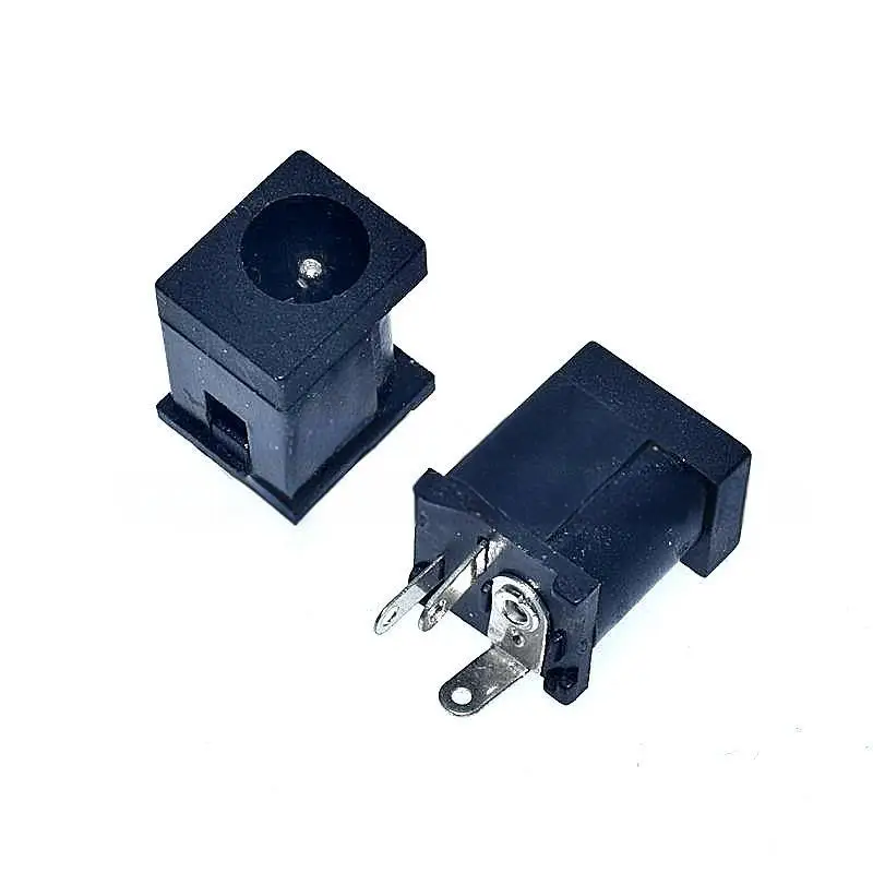 10PCS DC-012A DC Jack (Power Jack), 5.5×2.1mm, DC012A Vertical 3-Pin Female Connector Iron Pin