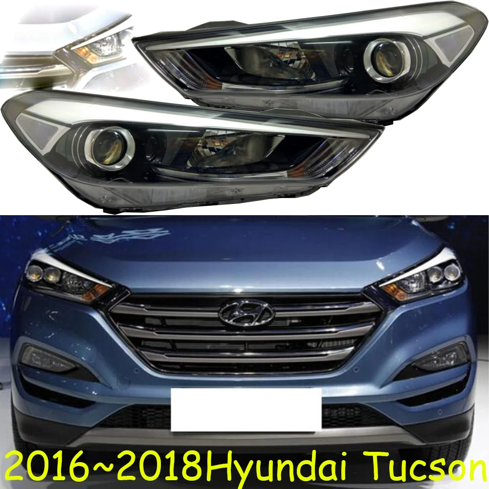 

1pcs car bumper headlamp For Hyundai Tucson headlight 2016~2018y head lamp for Hyundai Tucson fog lamp