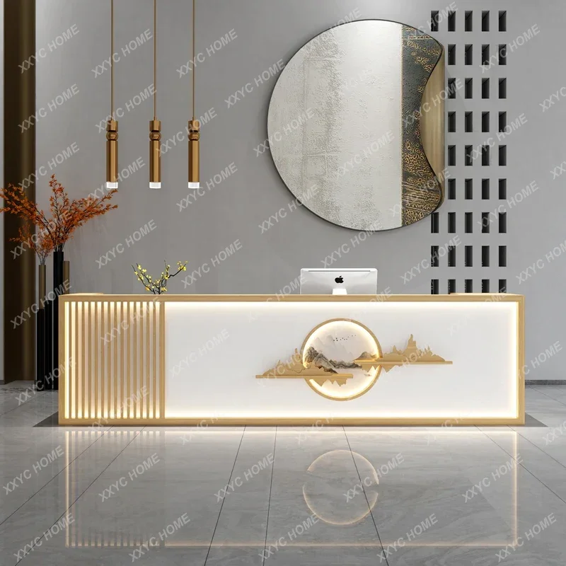 A Medieval Style Simple Checkout Page Health Center Beauty Salon Reception Desk