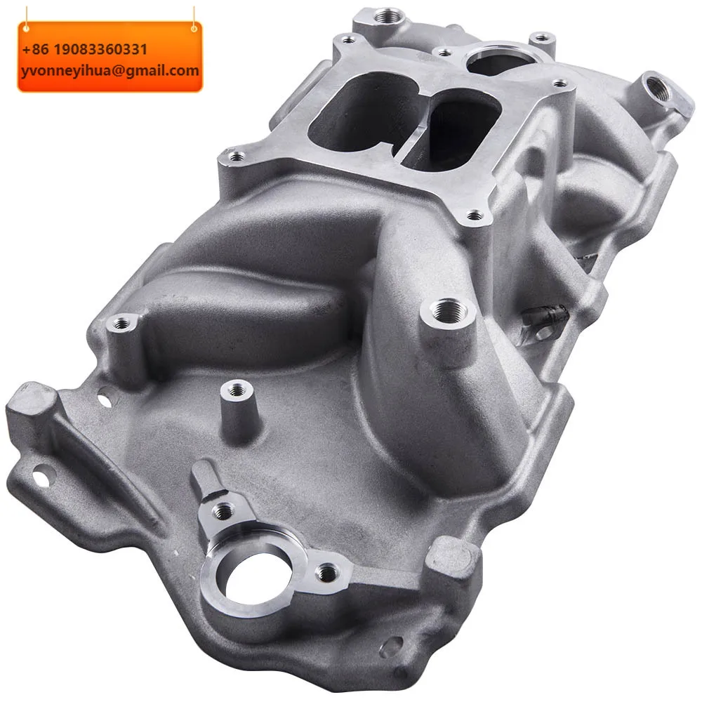 Intake Manifold Factory MaXpeedingrods Air Inlet Intake Manifold For Chevy SBC Dual Plane 283 305 327 350 Small Block 55-95 New