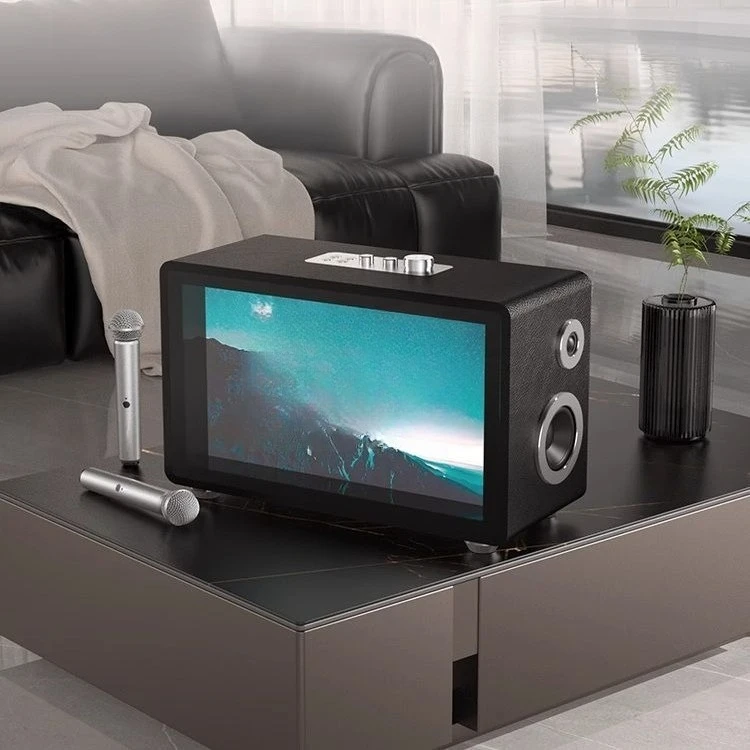 

Transparent lyrics speaker high volume bluetooth audio microphone ktv home