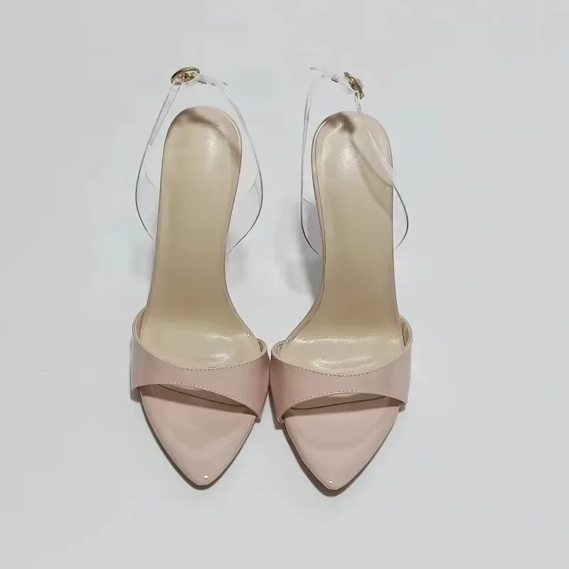 

Модные женские тапочки с усовершенствованным дизайном, сандалии на высоком каблуке с острым носком, пикантная обувь для стриптиза, вечерние тапочки, женская обувь без каблука 47