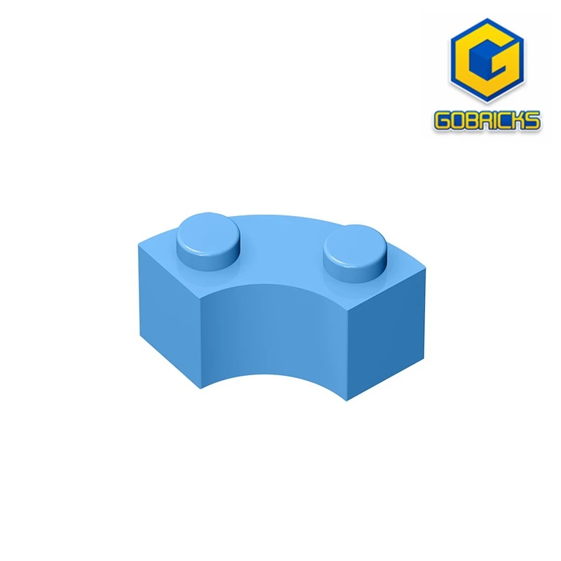 Gobricks GDS-799 Brick Round Corner2x2Macaroni with Stud Notch and Reinforced Underside compatible with lego 85080 3063toys