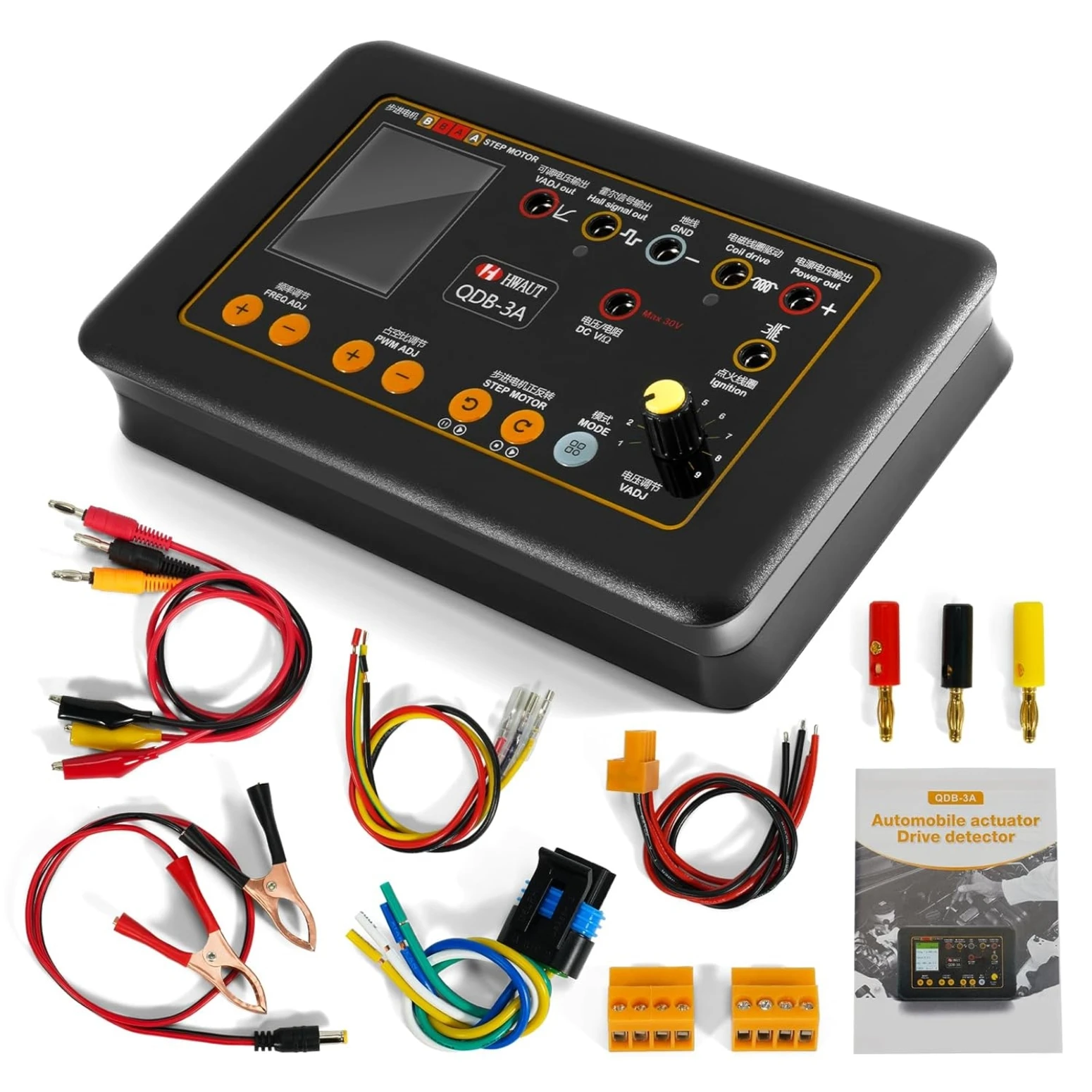 QDB-3A Automotive Ignition Coil Tester Car Idle Stepping Motor Solenoid Valve Injector Auto Actuator Fault  Diagnostic Tool