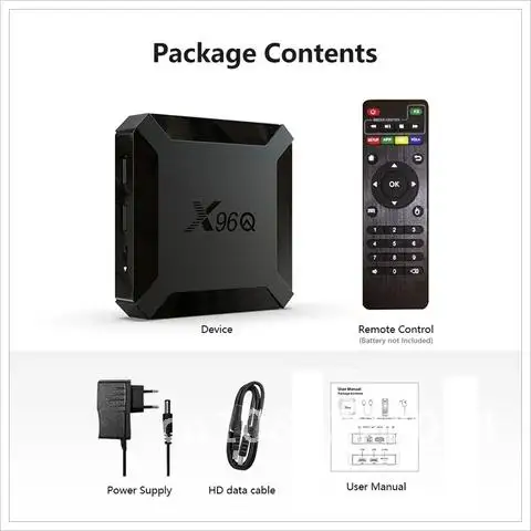 Android 10.0 TV BOX 4K Allwinner H313 Media Player 3D 4K 1080P 4G 64G Video TV Receiver Wifi 2.4G Set top Box X96Q