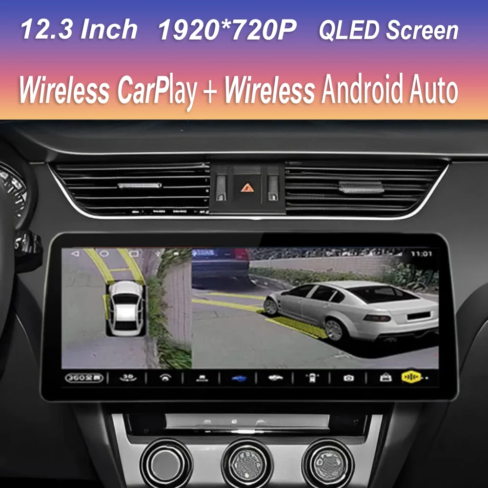 

For Skoda Octavia 3 A7 2014 2018 12.3inch Screen Android 13 Car Video Player 2Din Radio Stereo GPS Multimedia Carplay Head Unit