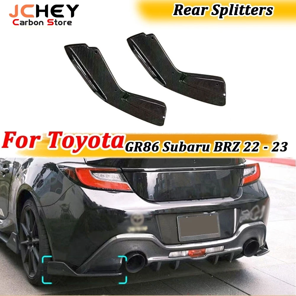 

JCHEY Carbon Fiber For Toyota GR86 Subaru BRZ 2022 2023 Rear Bumper Strip Lip Spoiler Diffuser Splitter Car Accessories