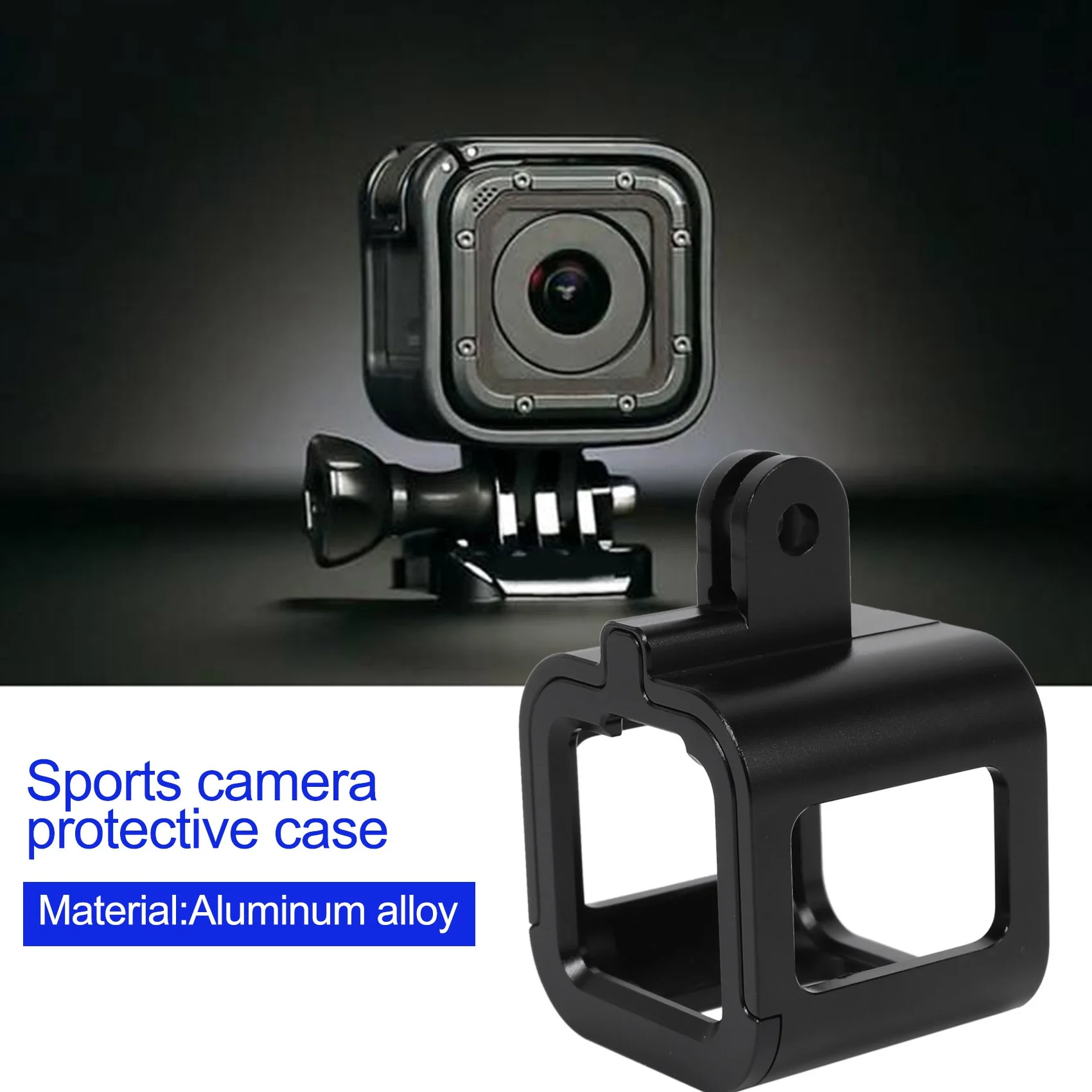 Liga de alumínio caso câmera liga de alumínio padrão habitação protetora quadro caso para gopro hero 5 sessão/hero 4 sessão