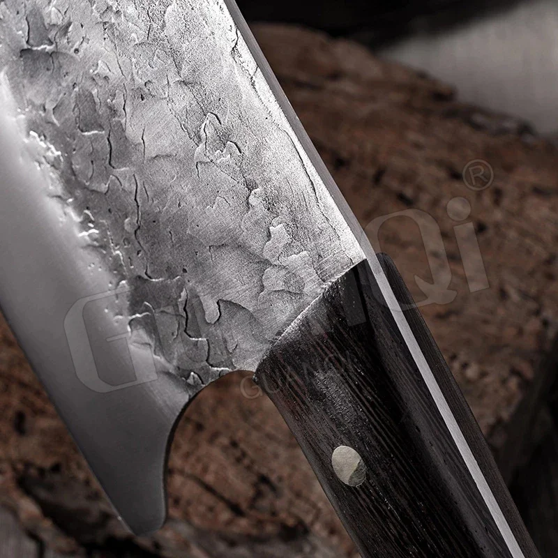 Handmade Forged Kitchen Knife Chef Butcher Knife High-carbon Bone Chopper Traditional Cleaver Meat Slicing Knife Cooking Tools