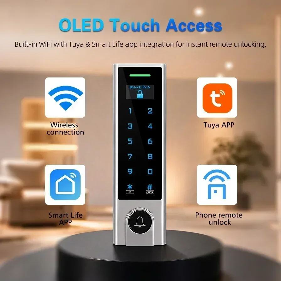 systeme-de-controle-d'acces-intelligent-pour-bureau-et-domicile-avec-ecran-tactile-oled-wifi-codes-pin-tuya-cartes-rfid-systeme-de-securite-electronique