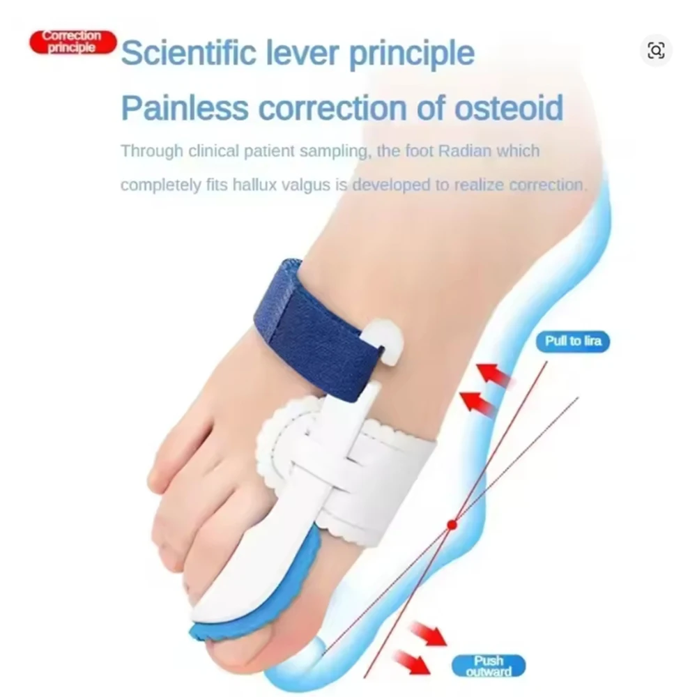 2Pcs/pair Bunions Hallux Valgus Foot Toe Big Toe Separators Toe Overlap Adjuster Corrector Splitter Correction Pedicure Tools