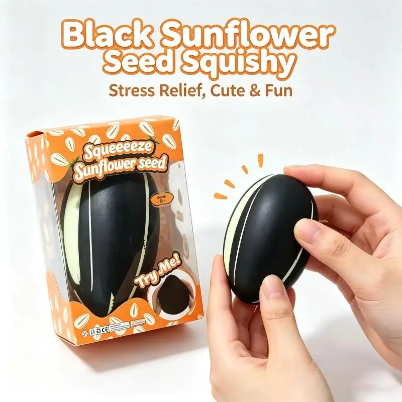 Sunflower Seed Slow Rebound Squeeze Toy Stress Relief Cute Simulation Decompression Gift For Adults Kids