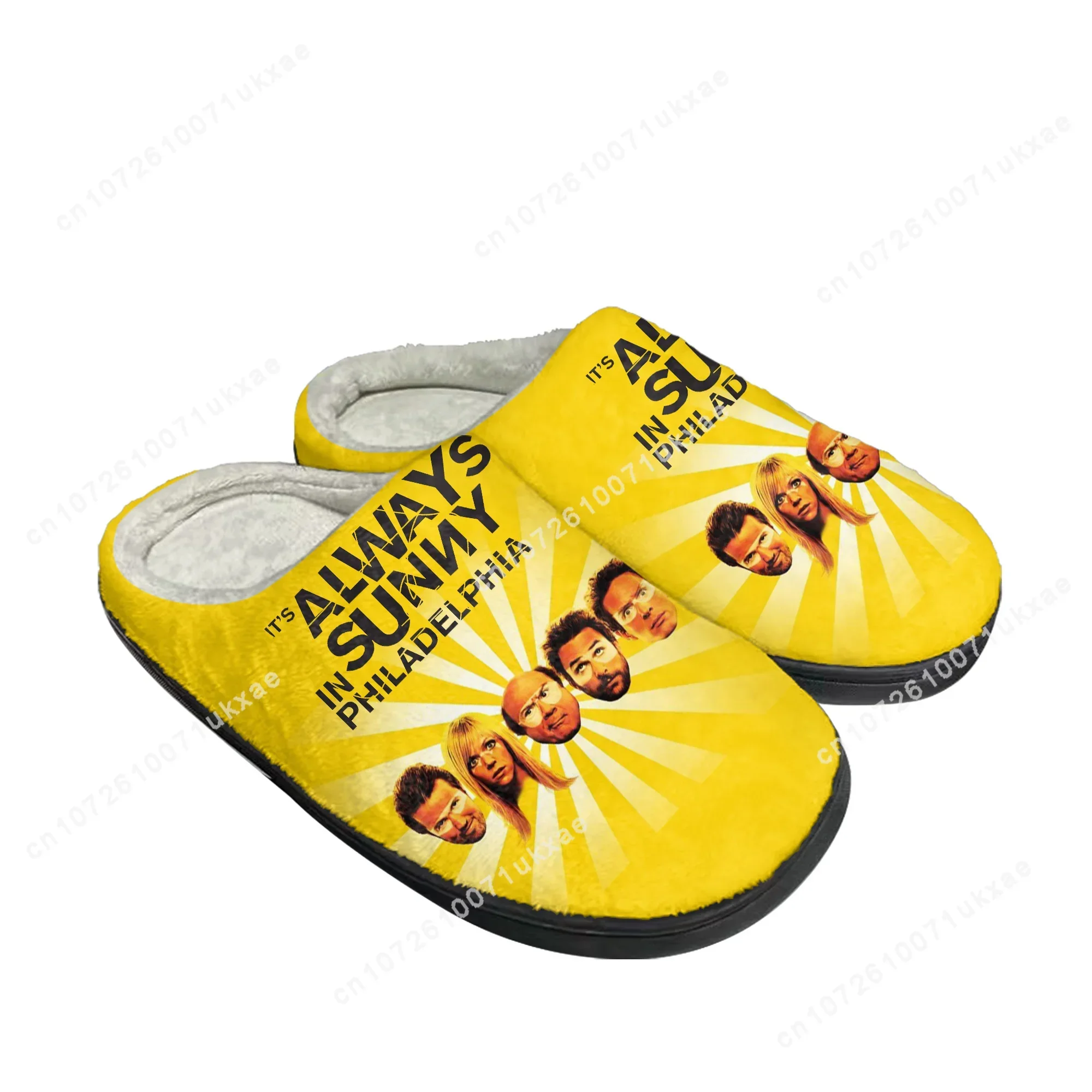 Always Sunny in Philadelphia Home Cotton Slippers Mens Womens Plush Bedroom Casual Keep Warm Shoes Thermal Slipper Custom Shoe