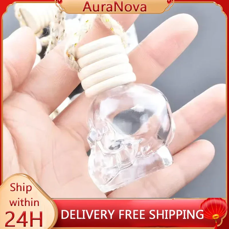 8ml Skull Beautiful Air Freshener Ornament Perfume Empty Bottle Pendant Essential Oils Cosmetic Case