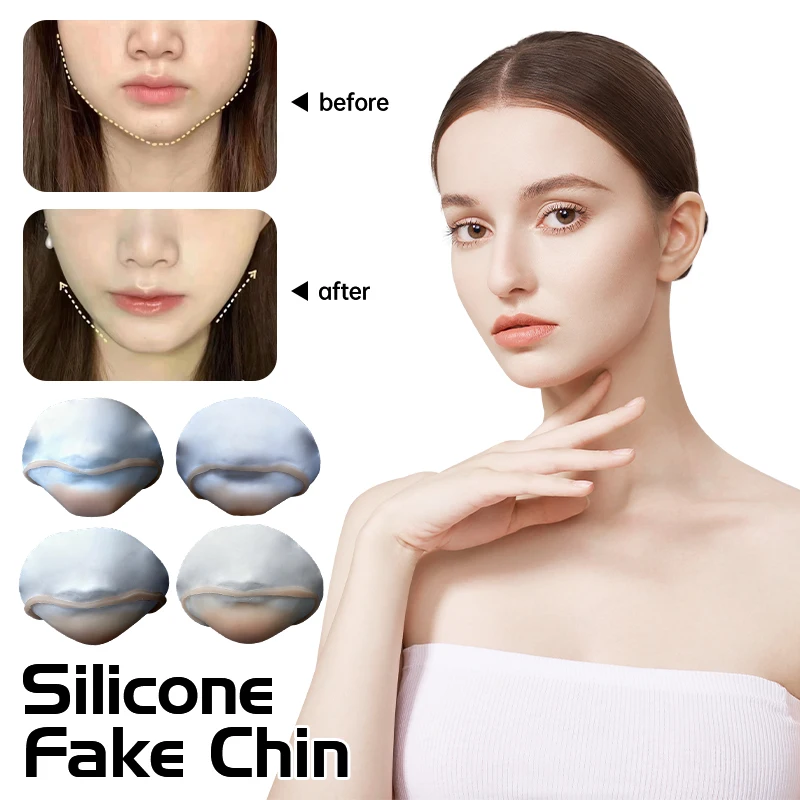 1pc Silikon Gefälschte Kinn Höhe Erhöhen Gestaltung Kinn Pad Cosplay Höhe-Verbesserung Prothetische Haut Make-Up Zubehör