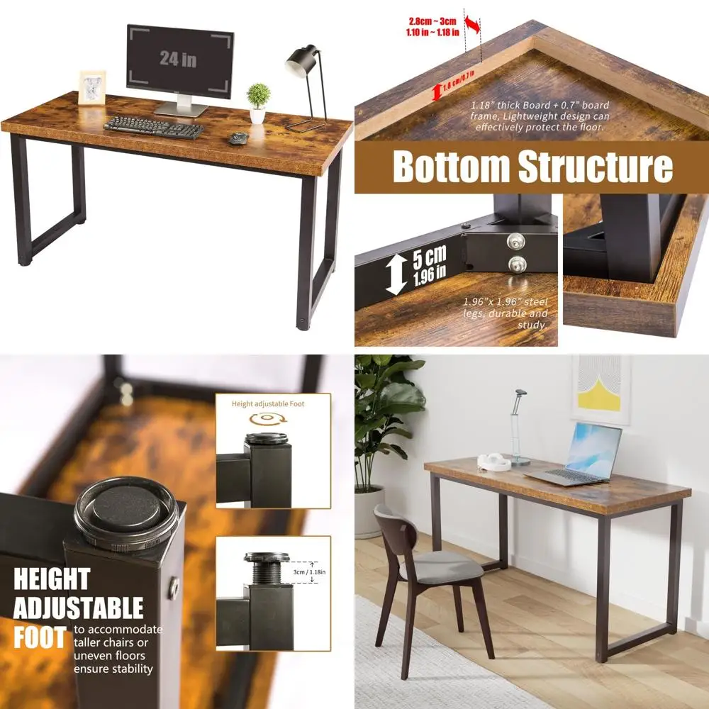 

Large 59-inch TOPSKY Office and Gaming Desk with Spacious Legroom and Durable Metal Frame