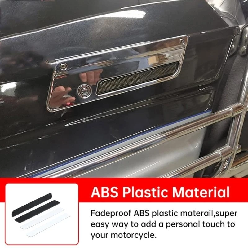 41XA 1 Pair Motorcycle Reflectors for Touring Road-Glide Street-Glide 93-13 Motorbike Saddle Bag Covers Trim