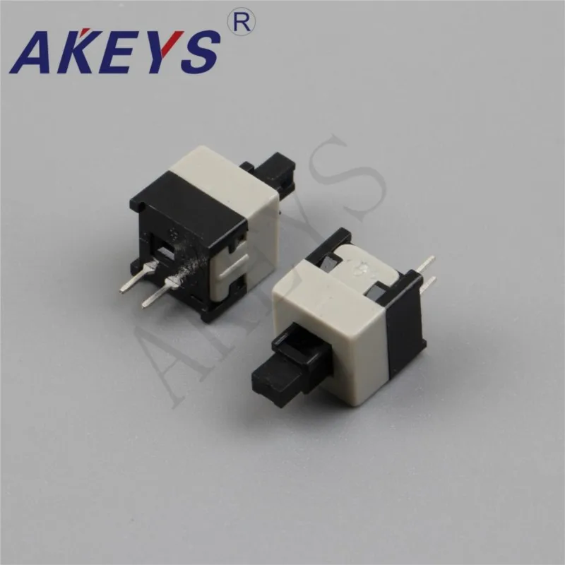 10 PCS Low price 2pin 8.45*8.45MM KFT-8.45A switch push button high head latching reed switch Plastic durable usb key switch