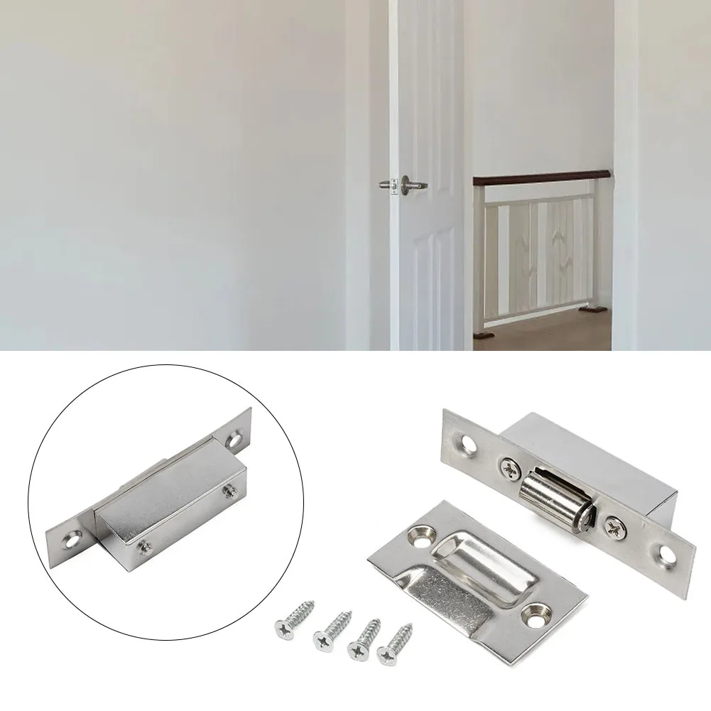 Door Hardware Parts Cupboard DoorLatches Door Stop Practical Replacement Heavy Duty New Stainless Steel Thicken