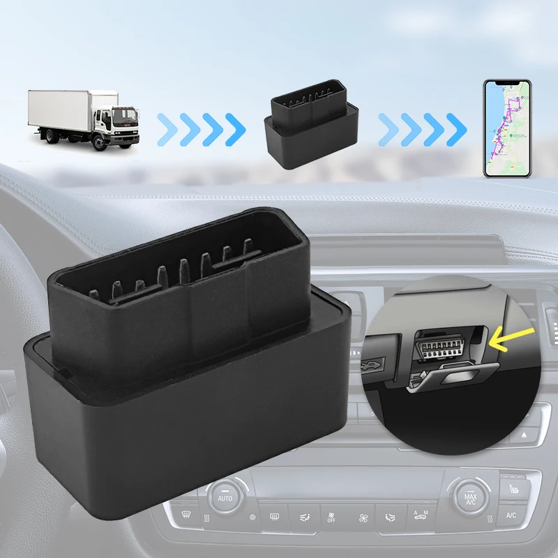 Mini OBD GPS Tracker Car Tracker 2G Real Time Tracking Voice GPS Shockproof Plug Alarm Geo Alarm