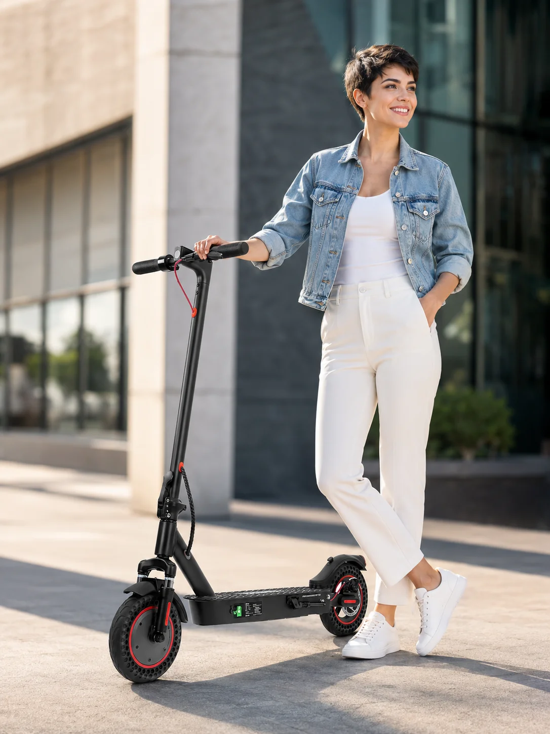 Iscooter I9Max Elektroroller für Erwachsene 500W Motor 36V10Ah Batterie 30Km/h Höchstgeschwindigkeit 30-40Km Reichweite 10 Zoll Reifen APP-Steuerung Klappbar