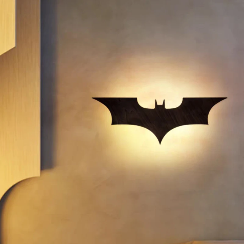 ZK50 Bat Creative LED Wall Lamp USB Remote Control Glowing Night Light Indoor Background Wall Decoration Sign Light