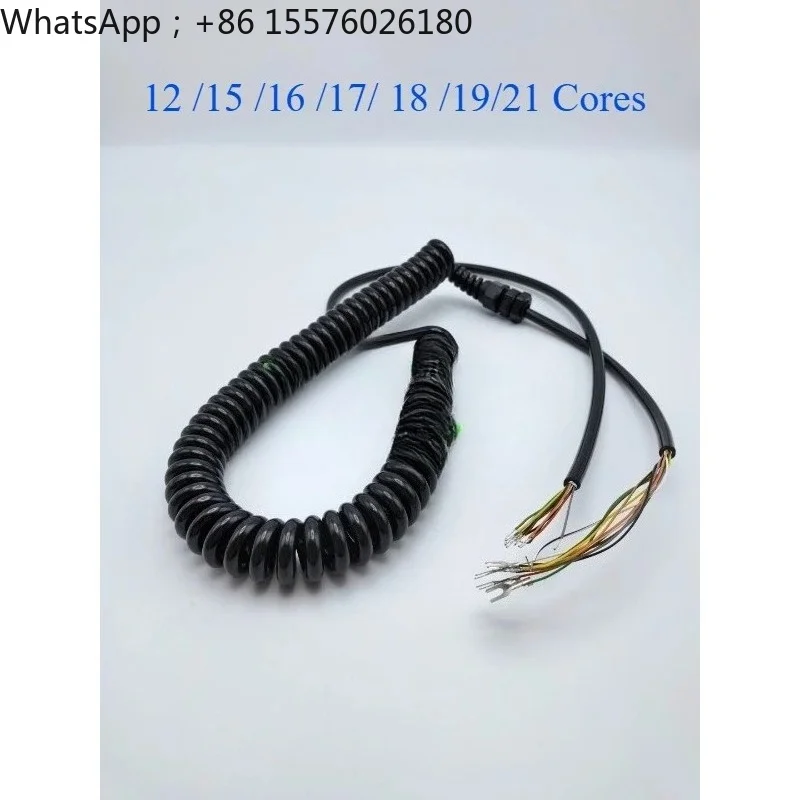 12 To 21 Coil Spiral Spring Cable CNC MPG Handwheel Encoder Stretchable Control Wire Aftermarket Repair Part