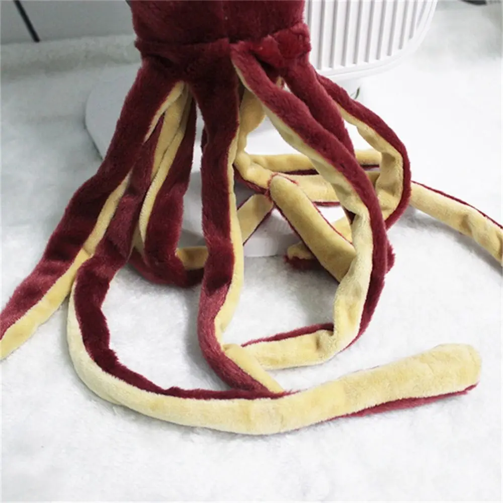 Sea Animal Squid Plush Toys Simulation Real Life Cuttlefish Plush Dolls Wine Red Soft Squid Stuffed Toys Birthday Gifts