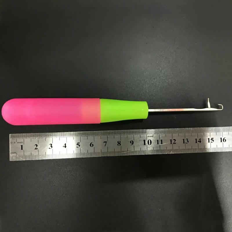 1 pz capelli finti uncinetto aghi fai da te parrucchiere tintura per capelli gancio ago parrucca ferri da maglia strumento di estensione dei capelli accessori per lo Styling