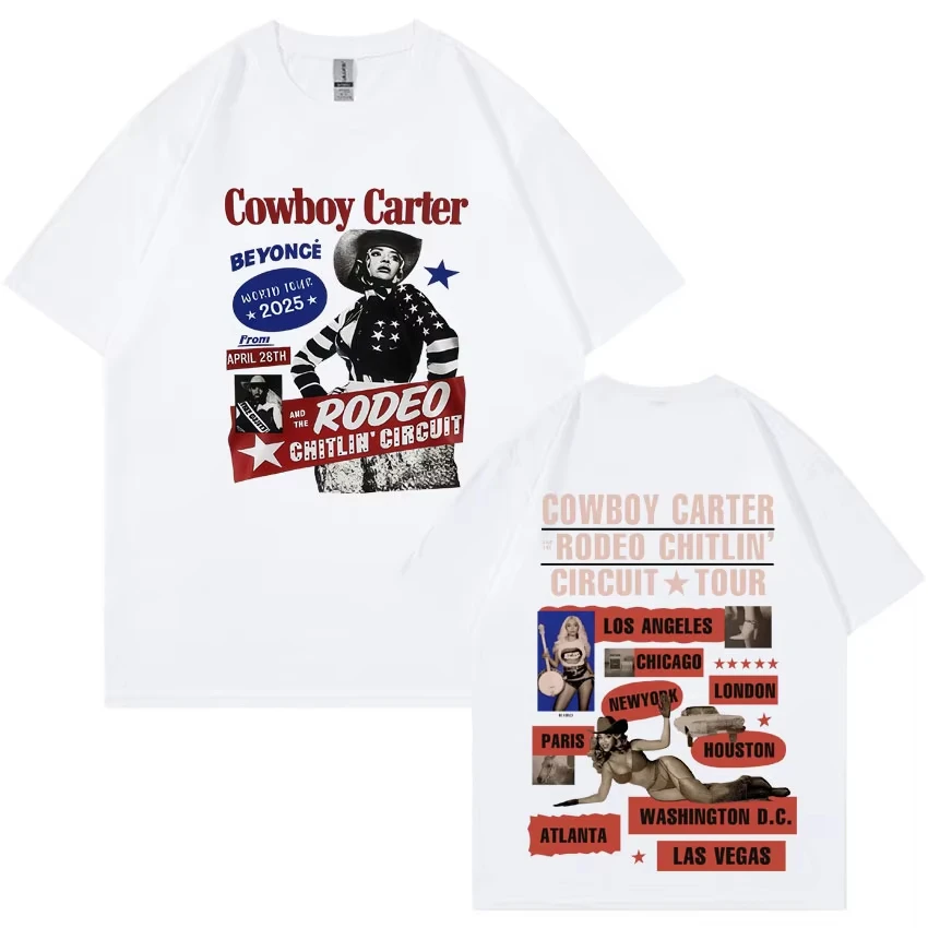 

Beyonce Cowboy Carter Rodeo Chitlin Circuit Album Футболка в стиле панк Мужская женская футболка в стиле Харадзюку Уличная одежда Хлопковые трендовые футболки с принтом