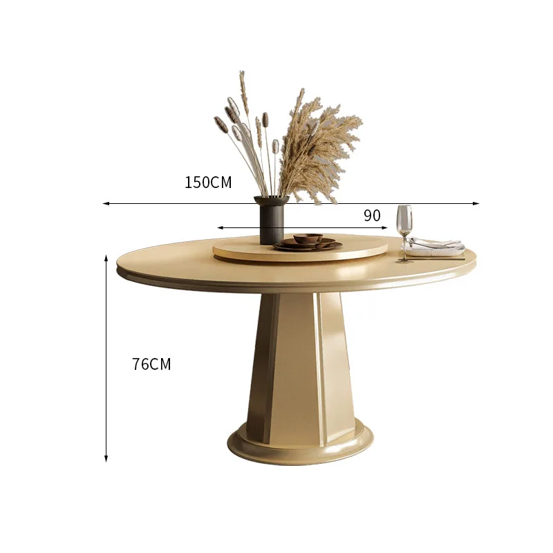 Nordic Black Dining Table Modern Luxury Gold Art Dining Table Simple Round European Mesas Y Sillas De Comedor Kitchen Furniture