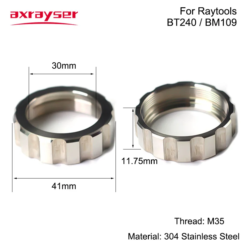 Imagem -02 - Aperte o Anel de Cerâmica Travamento Titular Cabeça Laser Patrs 304 para Precitec 2.0 Raytools Bt240 s Bm109 Bm111 Wsx Fibra Aço Inoxidável