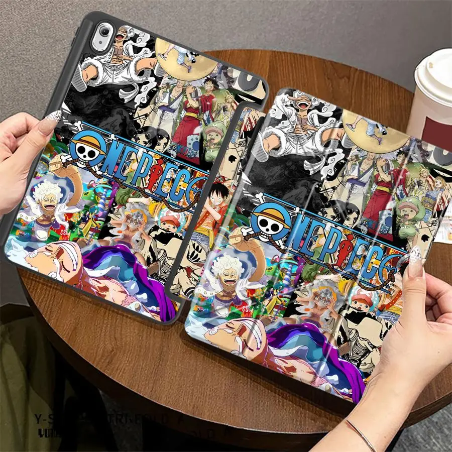 One Pieces Cartoon Tablet Case For Samsung For Galaxy Tab S6 Lite 10.4 inch S7 FE S8 A11 Plus S9+ S9 FE S7+ S8+ 12.4 inch S10