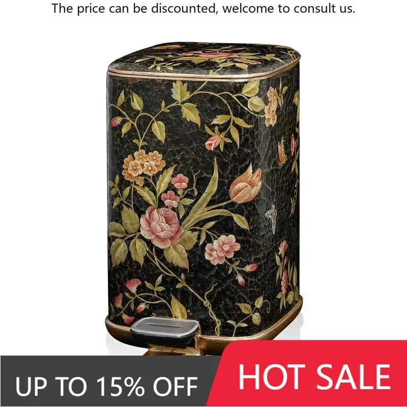 

Nice Quality Bronze Trash Can And Garbage Can With Brass Lid Luxury Antique Chinese White Ceramic Jars Vases Home Decor
