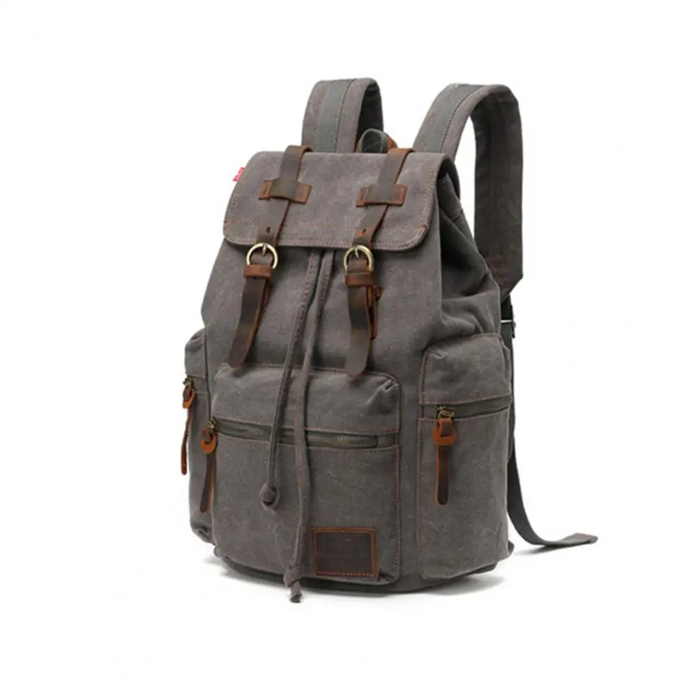 Multiple Pockets Large Size College Men Casual Rucksack Backpack for Travel