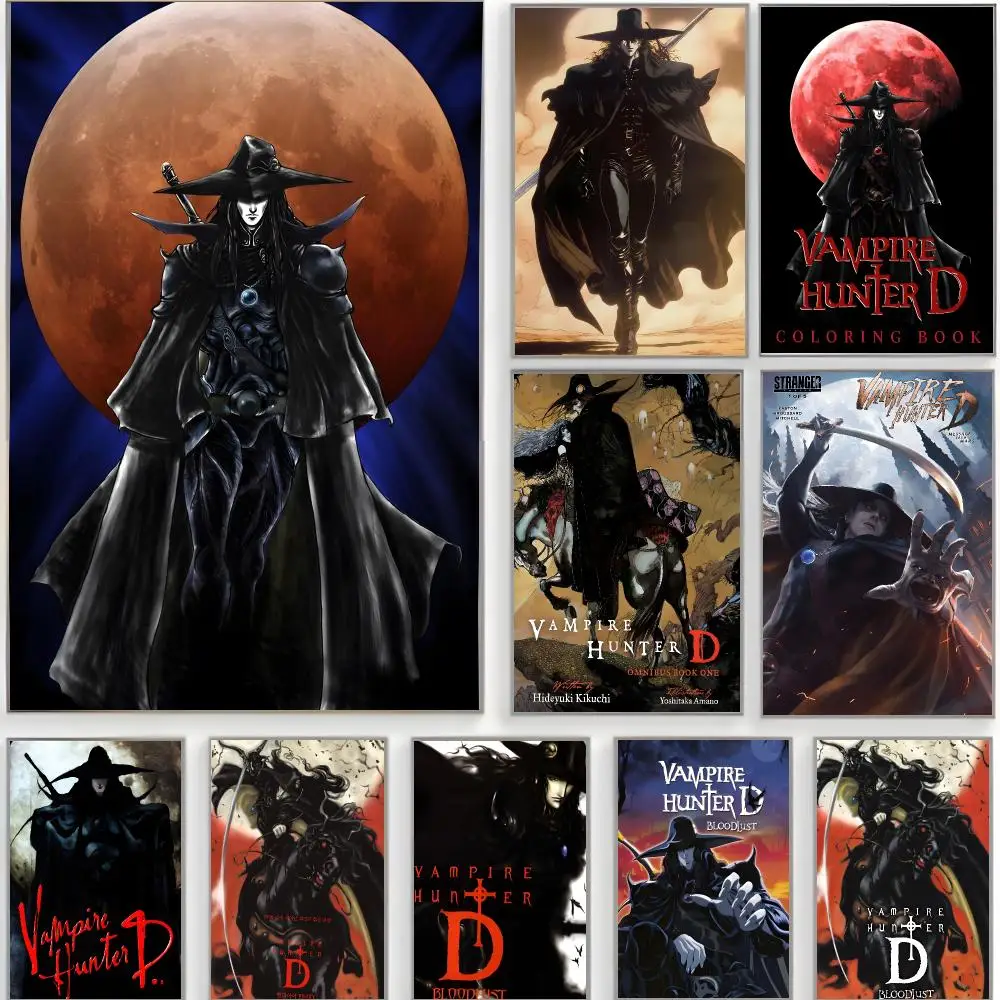 dark fantasy v-Vampire Hunter D Poster Classic Wall Art  Home Decor  Peel and Stick Unframed