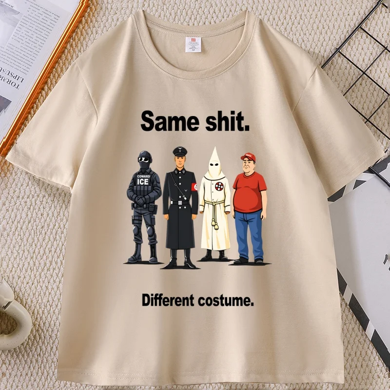 Same Shit Different Costume T-Shirt, Anti Trump Political Shirt, Funny Protest Graphic Tee, Dark Humor Shirt, AntifaAbolish ICE