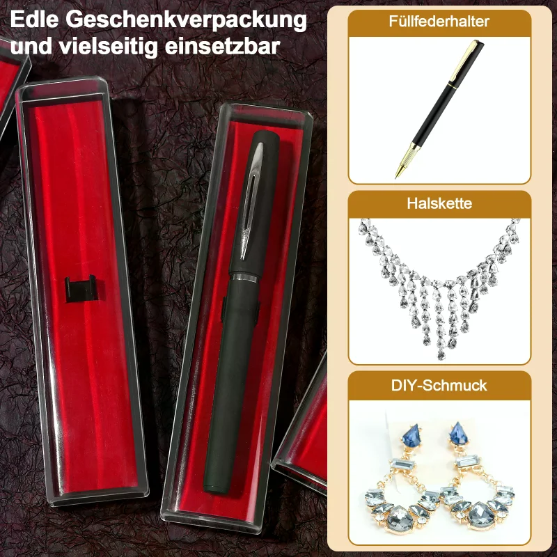 

6pcs Pencil Case Pen Gift Box Ballpoint Pen Gift Box Child School Supplies Stationery Office Accessory Women Simple Jewelry Box