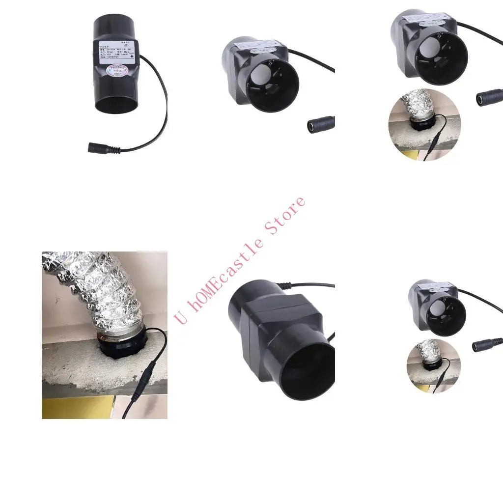 63HF Exhaust Fan Quiet Duct Extractor Air Boosters Fan Ventilation Exhaust Air Blower Ventilator Fan Home Chicken Coops