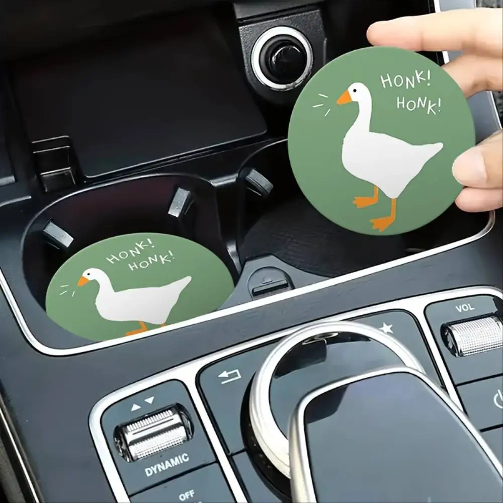 Big White Goose Waterproof Car Cup Holder Coasters Keep Cup Holders Clean Dry Easy To Move