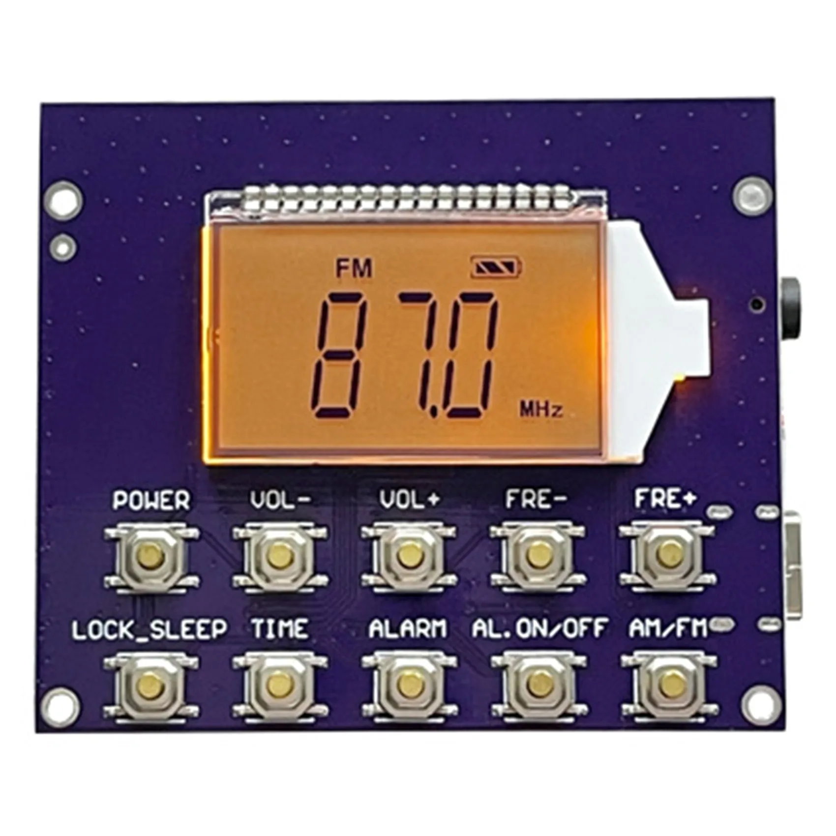 AEE8-Full-Band MW FM SW Radio Receiver Module Digital Clock LED Display 87-108Mhz Frequency Modulation Station Auto Storage