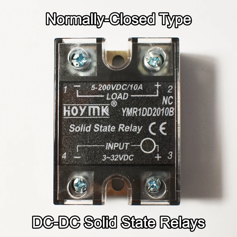 Normally Closed Type 12V 24VDC Input 200VDC Load DC to DC Voltage Regulator Module Single Phase Solid State Relay SSR