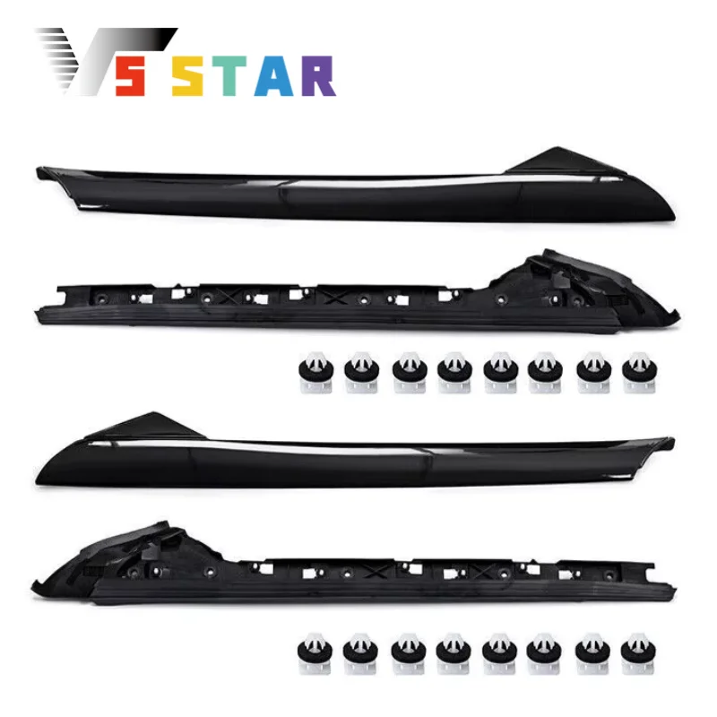 

BB5Z7803136AA BB5Z7803136BA 4pcs Left Right Side Windshield A-Pillar Molding Trim For 2011-2019 Ford Explorer Black SLJ-1128A