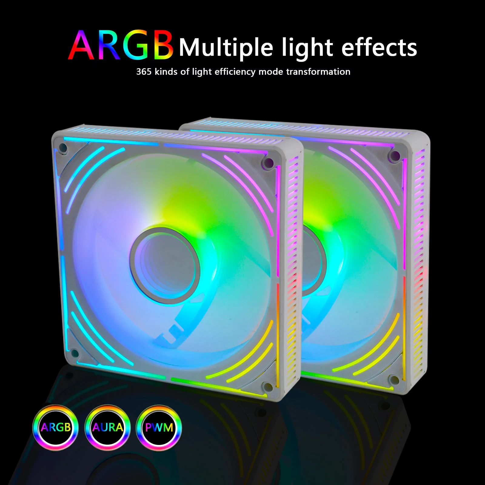 

MANMU High Performance Argb Cooler Fan For Pc Case Computer Fan Rgb Fans Led Cooling