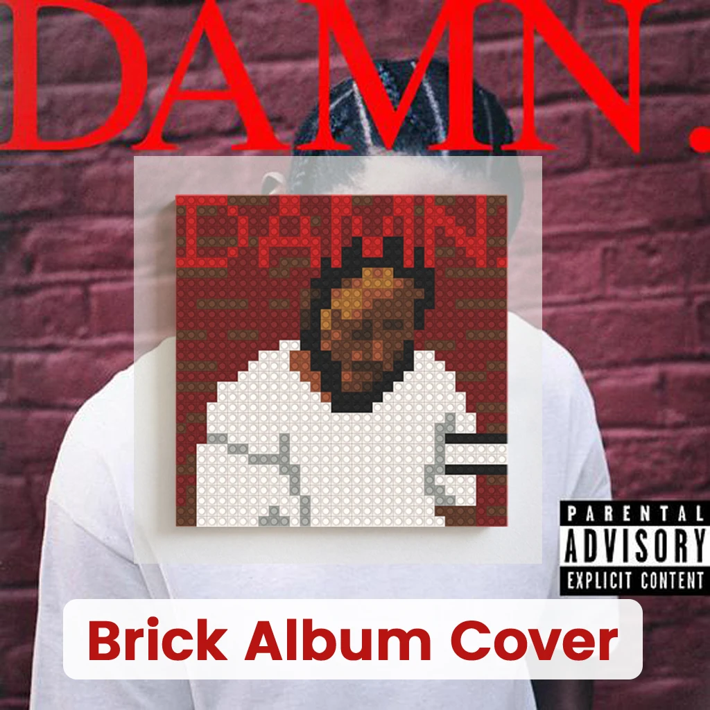 

Кендрик Ламар: Обложка альбома в стиле хип-хоп и консьюэнс-рэп, мозаика, пиксель-арт, DIY-постер, декор для дома и стен