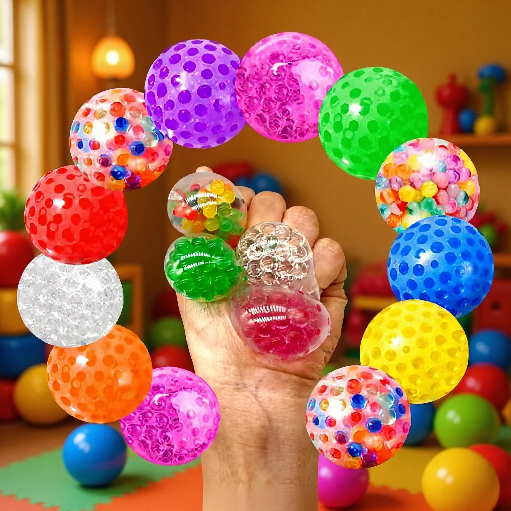

Декомпрессионные цветные шарики-антистресс в форме винограда, водные шарики с цветными бусинами, детские игрушки для снятия стресса
