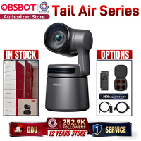 OBSBOT Tail Air NDI Streaming Camera 4K, AI Tracking PTZ Camera with APP Gesture Control, HDMI/USB-C/Wireless.W∵