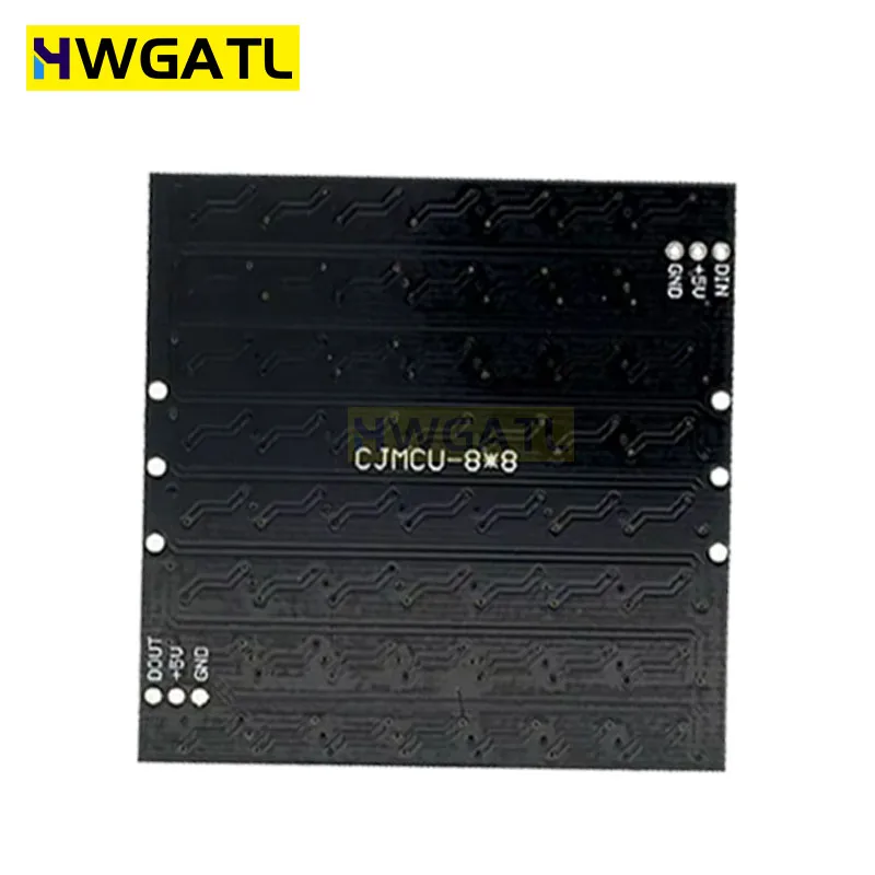 Placa de desenvolvimento de luz colorida com driver colorido embutido de 64 bits WS2812 5050 RGB LED