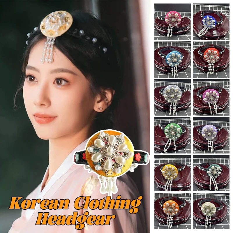 Women Korea Traditional Palace Hanbok Ethnic National Style Hairband Korea Court Minority Performances Cosplay Hair Accessories